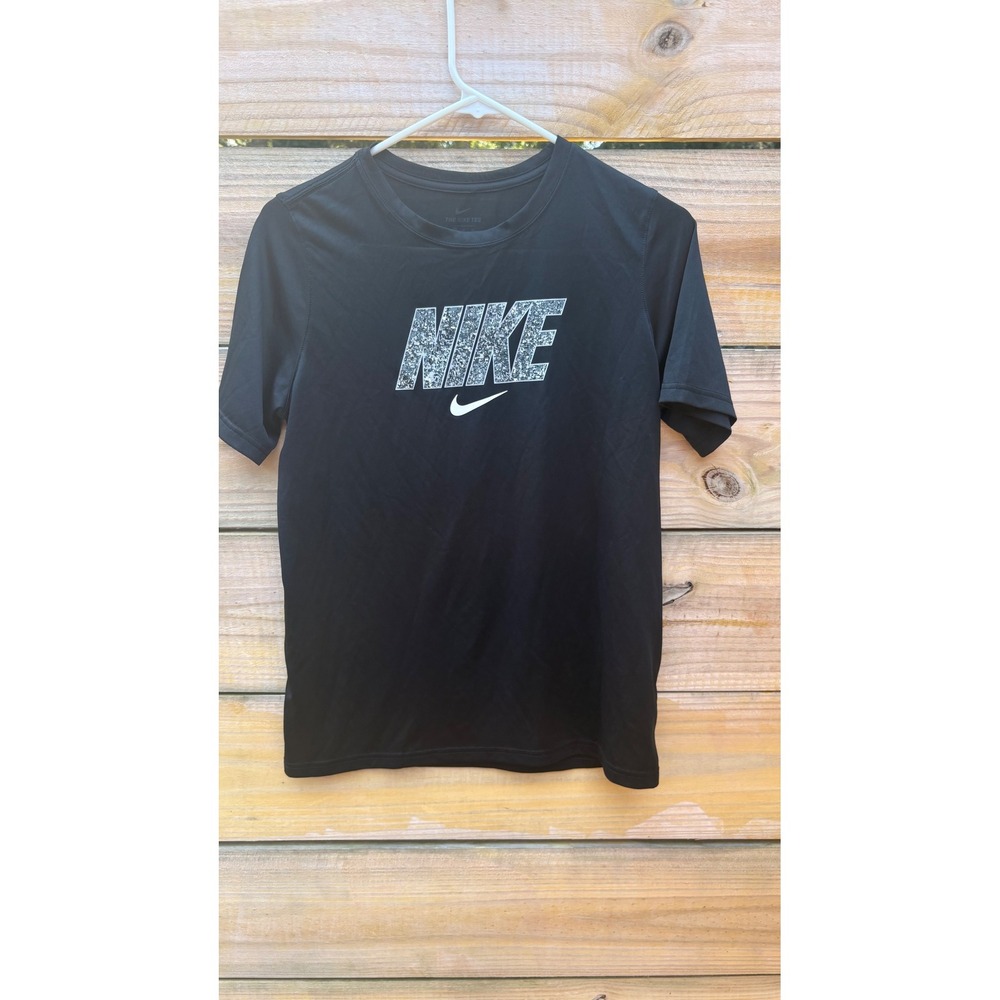 Nike Dri-FIT Graphic Logo T-Shirt Mens XL Black Short Sleeve Performance Tee